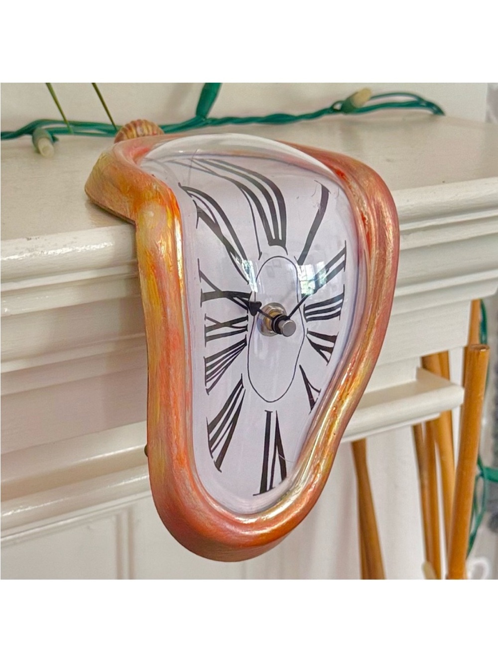 Hand painted melting clock